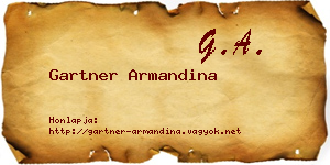 Gartner Armandina névjegykártya
